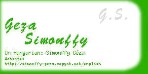 geza simonffy business card